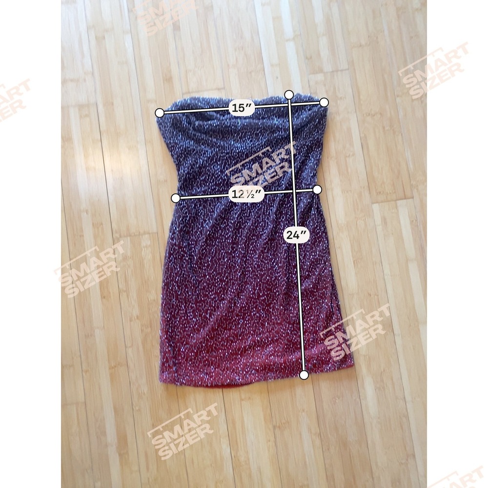 Oh Polly Beaded Mini Dress Sz 8 Prom Red Brown Ombre Strapless Bodycon Fairy NWT - Picture 10 of 10